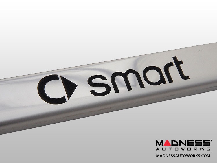 smart fortwo License Plate Frame (Wideface) Stainless Steel